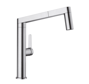 Blanco Panera-S 521547 Eenhendel Keukenmengkraan Volledig RVS Met Uittrekbare Handdouche