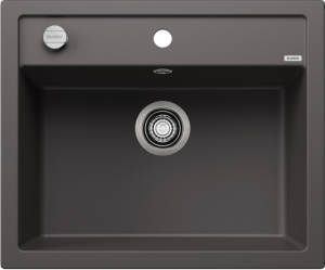 Blanco Dalago 6 518850 Enkele Keukenspoelbak Silgranit Rotsgrijs Inclusief Draaiknopbediening Opbouw