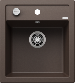 Blanco Dalago 45 517165 Enkele Keukenspoelbak Silgranit Café Inclusief Draaiknopbediening Opbouw