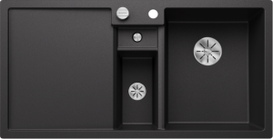 Blanco Collectis 6 S 523344 Anderhalve Keukenspoelbak Rechts Silgranit Antraciet Inclusief Draaiknopbediening Inclusief Accessoires Opbouw