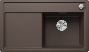 Blanco Zenar 45 S-F 523818 Enkele Keukenspoelbak Rechts Silgranit Café Inclusief Draaiknopbediening Vlakbouw Of Onderbouw