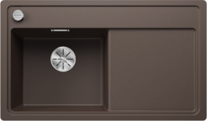Blanco Zenar 45 S-F 523839 Enkele Keukenspoelbak Links Silgranit Café Inclusief Draaiknopbediening Vlakbouw Of Onderbouw