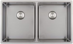 Caressi 34 + 34 x 40 CAPP3434R10 Dubbele Keukenspoelbak RVS Onderbouw - Vlakbouw - Opbouw