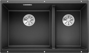Blanco Subline 430/270-U 523151 Silgranit Antraciet Dubbele Keukenspoelbak Onderbouw