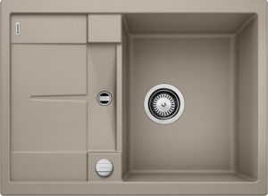 Blanco Metra 45 S Compact 519580 Enkele Keukenspoelbak Silgranit Tartufo Inclusief Draaiknopbediening Omkeerbaar Opbouw