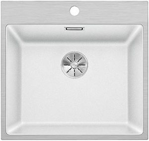 Blanco Subline 500-IF/A 524114 Steelframe Enkele Keukenspoelbak Silgranit Wit Vlakbouw Of Opbouw