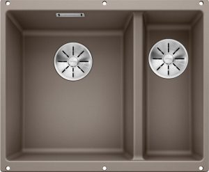 Blanco Subline 340/160-U 523556 Anderhalve Keukenspoelbak Links Silgranit Tartufo Onderbouw