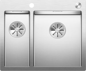 Blanco Claron 340/180-IF/A 521647 Anderhalve Keukenspoelbak RVS Inclusief PushControl Bediening Vlakbouw Of Opbouw