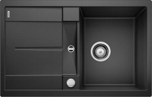 Blanco Metra 45 S 513035 Enkele Keukenspoelbak Silgranit Antraciet Inclusief Draaiknopbediening Opbouw