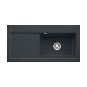 Villeroy & Boch Subway 60 XL Flat Keukenspoelbak Keramiek Ebony Vlakbouw