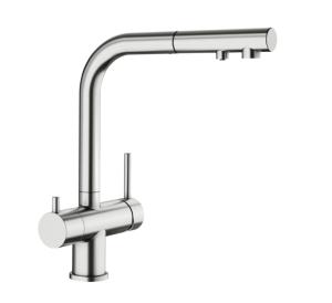 Blanco Fontas-S II 525199 Eenhendel Keukenmengkraan PVD Steel Met Uittrekbare Handdouche Zonder Filtersysteem Inbegrepen