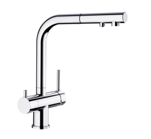 Blanco Fontas-S II 525198 Eenhendel Keukenmengkraan Chroom Met Uittrekbare Handdouche Zonder Filtersysteem Inbegrepen