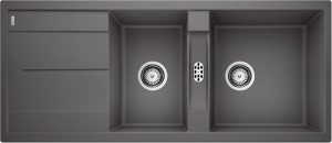Blanco Metra 8 S 518884 Dubbele Keukenspoelbak Silgranit Rotsgrijs Omkeerbaar Opbouw