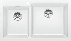 Blanco Pleon 9 523061 Anderhalve Keukenspoelbak Rechts Silgranit Wit Onderbouw Of Opbouw