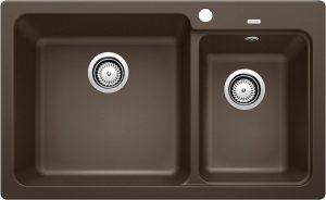 Blanco Naya 8 519653 Anderhalve Keukenspoelbak Links Silgranit Café Opbouw