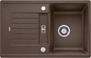 Blanco Zia 45 S 515069 Enkele Keukenspoelbak Silgranit Café Inclusief Draaiknopbediening Omkeerbaar Opbouw