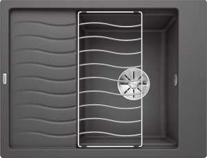 Blanco Elon 45 S 524825 Enkele Keukenspoelbak Silgranit Rotsgrijs Inclusief Rooster Omkeerbaar Opbouw