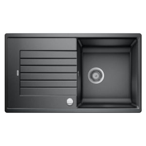 Blanco Zia 5 S 520502 Keukenspoelbak Silgranit Antraciet Inclusief Draaiknopbediening Omkeerbaar Opbouw