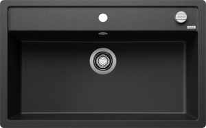 Blanco Dalago 8-F 516639 Enkele Keukenspoelbak Silgranit Antraciet Inclusief Draaiknopbediening Vlakbouw