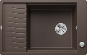 Blanco Elon XL 6 S-F 524859 Keukenspoelbak Silgranit Café Inclusief Draaiknopbediening Inclusief Rooster Omkeerbaar Vlakbouw