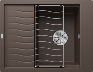 Blanco Elon 45 S 524833 Enkele Keukenspoelbak Silgranit Café Inclusief Rooster Omkeerbaar Opbouw