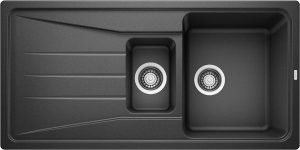 Blanco Sona 6 S 519852 Anderhalve Keukenspoelbak Silgranit Antraciet Omkeerbaar Opbouw