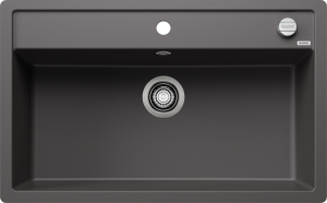 Blanco Dalago 8-F 518853 Enkele Keukenspoelbak Silgranit Rotsgrijs Inclusief Draaiknopbediening Vlakbouw