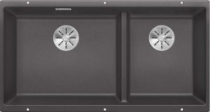 Blanco Subline 480/320-U 523585 Anderhalve Keukenspoelbak Links Silgranit Rotsgrijs Onderbouw