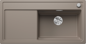 Blanco Zenar XL 6 S Steamerplus 524059 Enkele Keukenspoelbak Rechts Silgranit Tartufo Inclusief Draaiknopbediening Inclusief Accessoires Opbouw