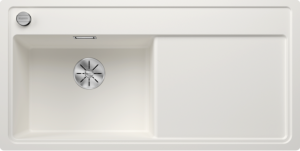 Blanco Zenar XL 6 S-F 523929 Enkele Keukenspoelbak Links Silgranit Wit Inclusief Draaiknopbediening Vlakbouw Of Onderbouw