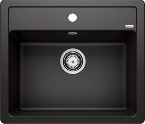 Blanco Legra 6 526084 Enkele Keukenspoelbak Silgranit Zwart Opbouw