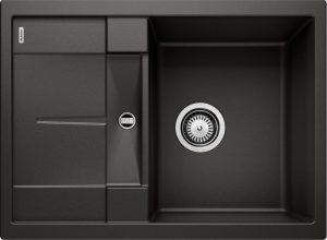 Blanco Metra 45 S Compact 525912 Enkele Keukenspoelbak Silgranit Zwart Omkeerbaar Opbouw