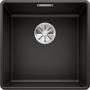 Blanco Subline 400-F 525988 Enkele Keukenspoelbak Silgranit Zwart Vlakbouw