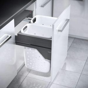 Hailo Laundry Carrier 60 Ondiepe Uitvoering 327084 Donker Grijs En Wit Frontdeurkasten