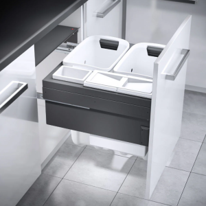 Hailo Laundry Carrier 60 - 80,5 liter 327083 Donker Grijs En Wit Frontdeurkasten