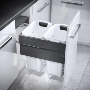 Hailo Laundry Carrier 45 - 66 Liter 327081 Donker Grijs En Wit Frontdeurkasten