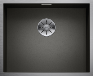 Blanco Zerox 500-IF 526245 Gun Metal Enkele Keukenspoelbak RVS Dark Steel Vlakbouw Of Opbouw