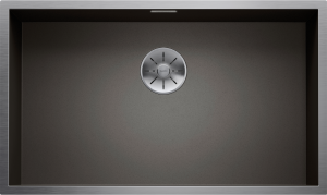 Blanco Zerox 700-U 526246 Gun Metal Enkele Keukenspoelbak RVS Dark Steel Vlakbouw Of Opbouw