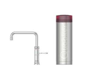 Quooker Classic Fusion Square Chroom Met PRO3 Boiler 3 in 1 Kokend Water Keukenkraan 3CFSCHR