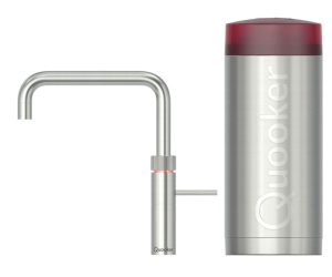 Quooker Fusion Square RVS Met Combi Boiler 3 in 1 Kokend Water Keukenkraan Roestvrijstaal 22FSRVS