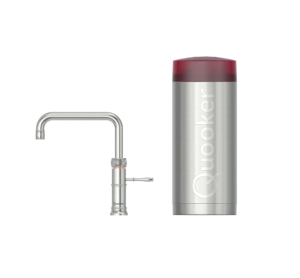 Quooker Classic Fusion Square RVS Met Combi Boiler 3 in 1 Kokend Water Keukenkraan Roestvrijstaal 22CFSRVS AANBIEDING!!