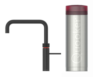 Quooker Fusion Square Zwart Met PRO3 Boiler 3 in 1 Kokend Water Keukenkraan Zwart 3FSBLK AANBIEDING!!