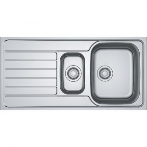 Franke Spark 651 SKX 101.0315.546 Anderhalve Keukenspoelbak RVS 100 x 50 Omkeerbaar Opbouw 1010315546