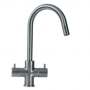 Lanesto Due 250935 Keukenmengkraan Met Uittrekbare Handdouche RVS Look