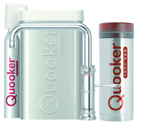 Quooker Classic Fusion Square Chroom Met PRO3 Boiler En Cube Boiler 5 in 1 Kokend Water Keukenkraan Ook Gekoeld Gefilterd En Bruisend Water 3CFSCHR Cube