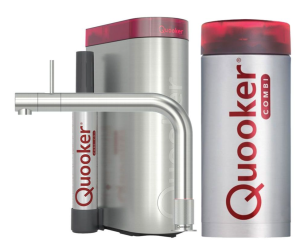 Quooker Front RVS Met Combi Boiler En Cube Boiler 5 in 1 Kokend Water Keukenkraan Ook Gekoeld Gefilterd En Bruisend Water 22FRONTRVS Cube