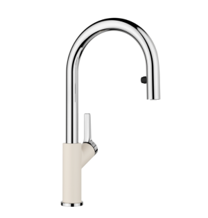 Blanco Carena-S 526931 Eenhendel Keukenmengkraan Silgranit Zacht Wit Met Uittrekbare Handdouche