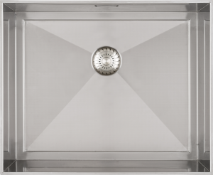 Caressi CAPP50GRA Keukenspoelbak RVS Speciaal Voor Wandbekleding Onderbouw