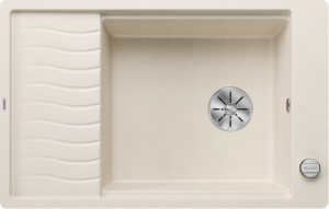 Blanco Elon XL 6 S-F 527071 Keukenspoelbak Silgranit Zacht Wit Inclusief Draaiknopbediening Inclusief Rooster Omkeerbaar Vlakbouw