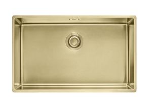 Franke Mythos Masterpiece 68 x 41 BXM 210/110-68 Gold 127.0674.533 Enkele Keukenspoelbak Goud Onderbouw-Vlakbouw-Opbouw 1270674533